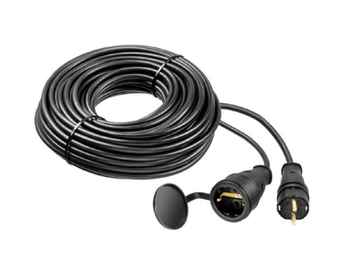 [Шпатели, мастерки, кельмы, терки, гладилки] Удлинитель силовой Stayer 55026-30, розеток 1шт, 3x1.5 кв.мм, 30м, КГ, без катушки, черный