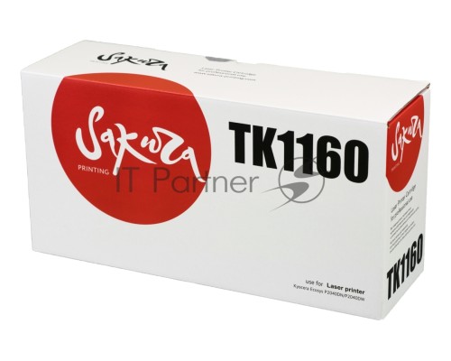 Картридж Sakura TK1160 для Kyocera Mita ECOSYS p2040dn/ p2040dw, черный, 7 200 к.