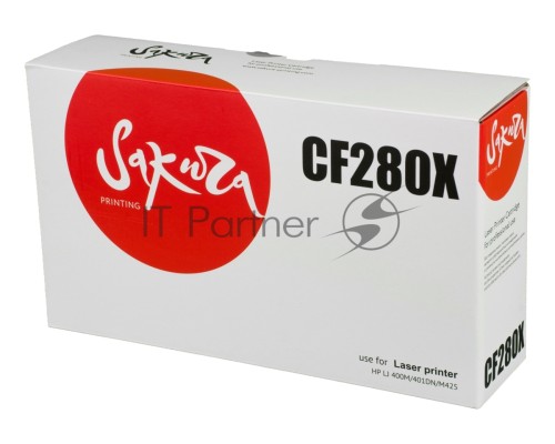 Картридж Sakura CF280X для HP LJ 400M/401DN,M425, черный, 6900 к.