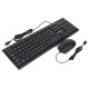 Комплект клавиатура+мышь проводные Gembird KBS-9150, черн.,104кл, 3кн., каб.1.5м