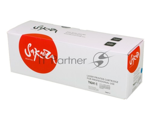 Картридж Sakura TN241C для Brother  HL-3140CW, HL-3150CDW, HL-3170CDW, DCP-9020CDW, MFC-9140CDN, MFC-9330CDW, MFC-9340CDW, синий, 1400