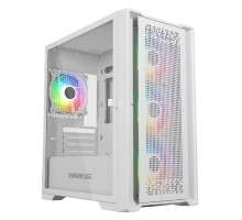 Powercase ByteFlow Micro White, Tempered Glass, 4х 120mm ARGB fans, ARGB HUB, белый, mATX  (CAMBFW-A4)