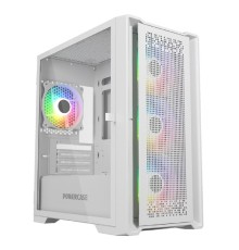Powercase ByteFlow Micro White, Tempered Glass, 4х 120mm ARGB fans, ARGB HUB, белый, mATX  (CAMBFW-A4)