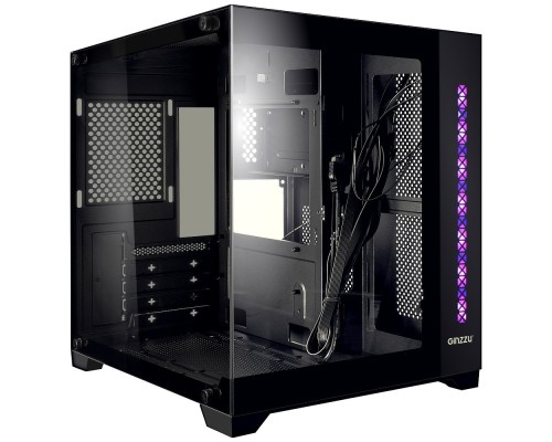 [корпус] Ginzzu V320 RGB подсветка, закаленное стекло 1*USB 3.0,1*USB 2.0, AU mATX