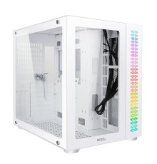 Ginzzu V560 RGB подсветка, закаленное стекло 1*USB 3.0,1*USB 2.0, AU Белый ATX
