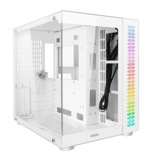Ginzzu V580 RGB подсветка, закаленное стекло 1*USB 3.0,1*USB 2.0, AU Белый ATX