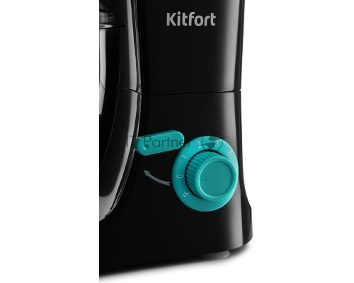 Миксер планетарный Kitfort КТ-3044-4 1000 Вт черный/бирюзовый