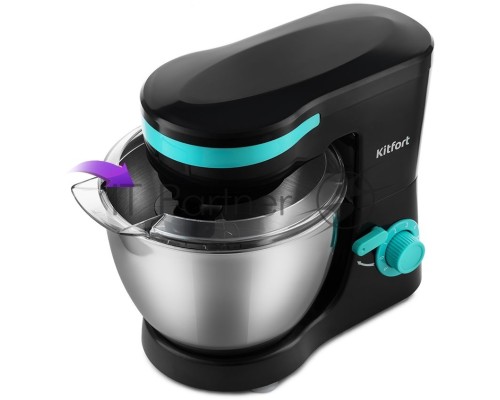 Миксер планетарный Kitfort КТ-3044-4 1000 Вт черный/бирюзовый