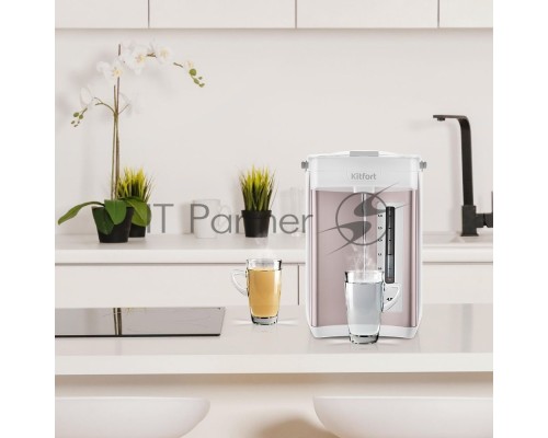 Термопот Kitfort КТ-2508-2 4л. 750Вт белый/розовый