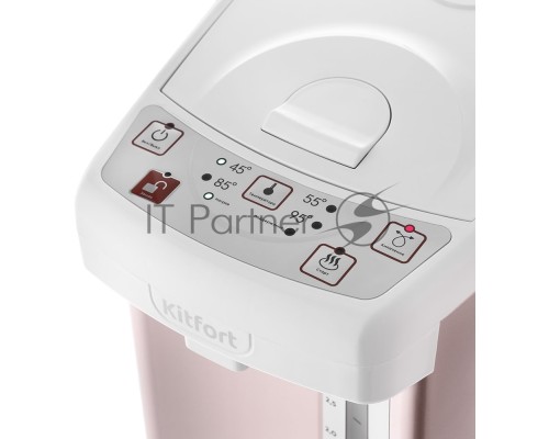 Термопот Kitfort КТ-2508-2 4л. 750Вт белый/розовый