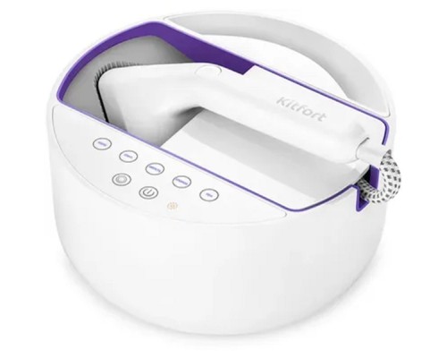 [Пылесос] Отпариватель ручной KitFort КТ-9110-1,  белый  / фиолетовый