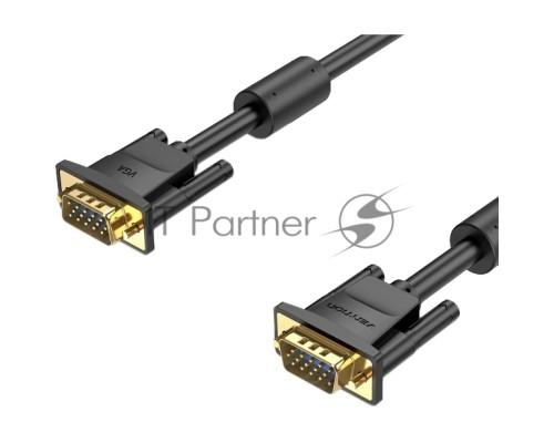 Кабель Vention VGA 15M/15M с 2 ферритовыми фильтрами - 3м