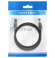 Патч-корд Vention прямой SFTP cat.8 RJ45 - 0,5м. Черный Тканевая оплетка
