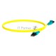 Патч-корд Panduit F92ELQ1Q1SNM003 2x9/125 OS1/OS2 LC push-pull-LC push-pull 3м LSZH желтый