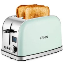 Тостер KitFort КТ-4098,  мятный/серебристый