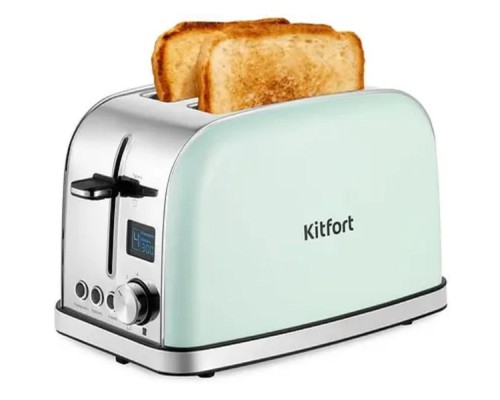 [Пылесос] Тостер KitFort КТ-4098,  мятный/серебристый