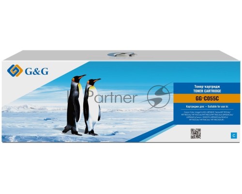 Картридж лазерный G&G GG-C055C голубой (2100стр.) для Canon Canon LBP 663Cdw/664Cx , MF 742Cdw/744Cdw i-Sensys