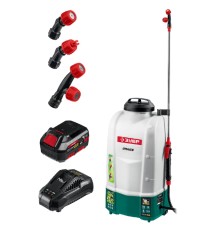 Опрыскиватель Зубр ОПЛ-15-41, аккумуляторный, ранцевый, 15л, зеленый/серый