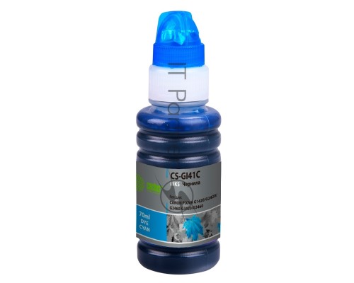 Чернила Cactus CS-GI41C голубой70мл для Canon PIXMA G1420/G2420/G2460/G3420/G3460