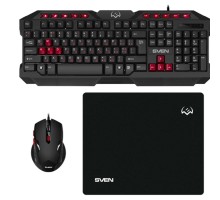 Игровой набор клавиатура+мышь+коврик GS-9200 (114 кл,, 8 смен. кл., 800-2400DPI, 5+1кл.)