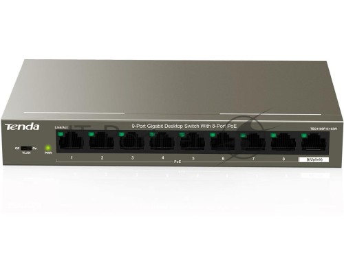 Коммутатор 9PORT 10/100/1000M POE TEG1109P-8-102W TENDA