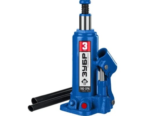 [Домкраты] ЗУБР  3 т, 192 - 374 мм, бутылочный гидравлический домкрат, Профессионал (43060-3)