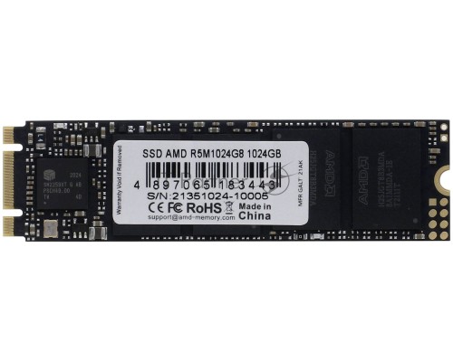 Накопитель SSD M.2 2280 1024GB AMD Radeon R5 Client SSD R5M1024G8 SATA 6Gb/s, 3D TLC, RTL (183443)