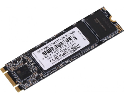 Накопитель SSD M.2 2280 1024GB AMD Radeon R5 Client SSD R5M1024G8 SATA 6Gb/s, 3D TLC, RTL (183443)