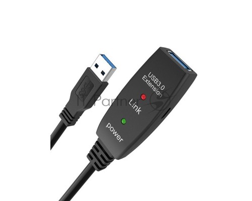 Кабель-адаптер USB3.0-repeater Aopen, удлинительный активный <Am-->Af> 10м