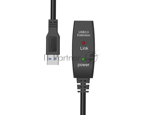Кабель-адаптер USB3.0-repeater Aopen, удлинительный активный <Am-->Af> 10м