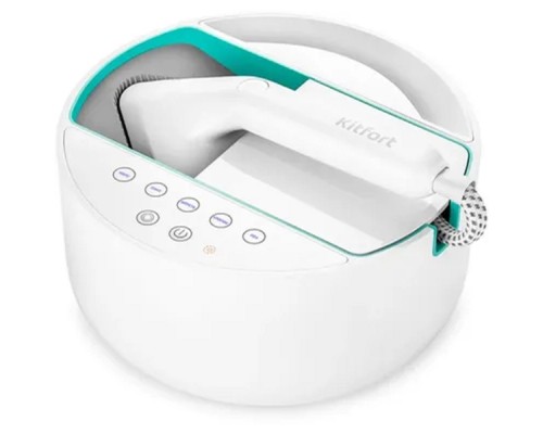 [Пылесос] Отпариватель ручной KitFort КТ-9110-3,  белый  / бирюзовый