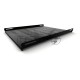 Полка стационарная Hyperline TSH3L-650-RAL9004 (TSH3L-650-RAL9005) глубина 650 мм, с боковым креплением, нагрузка до 20 кг, для шкафов серии TTB, TTR, TTC2, 485х650мм (ШхГ), цвет черный