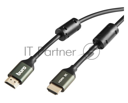 Кабель аудио-видео Buro HDMI (m)/HDMI (m) 1м. феррит.кольца Позолоченные контакты черный (BHP-HDMI-2.1-1G)