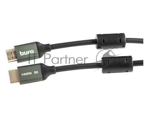 Кабель аудио-видео Buro HDMI (m)/HDMI (m) 1м. феррит.кольца Позолоченные контакты черный (BHP-HDMI-2.1-1G)
