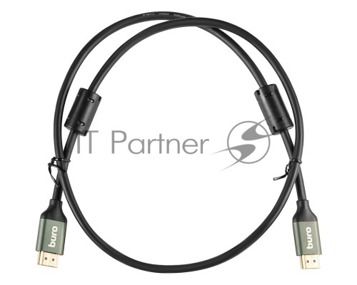 Кабель аудио-видео Buro HDMI (m)/HDMI (m) 1м. феррит.кольца Позолоченные контакты черный (BHP-HDMI-2.1-1G)