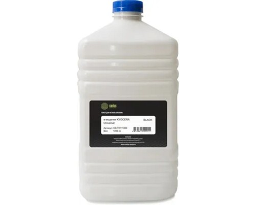[расходные материалы] Тонер Cactus CS-TKY4-1000 черный флакон 1000гр. для принтера Kyocera TK-110/130/140/160/170/1110/1120/1130/1140/1150/1160/1170/1200