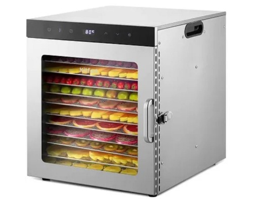 [Пылесос] Сушка для фруктов и овощей Kitfort КТ-1951 12под. 1000Вт нержавеющая сталь