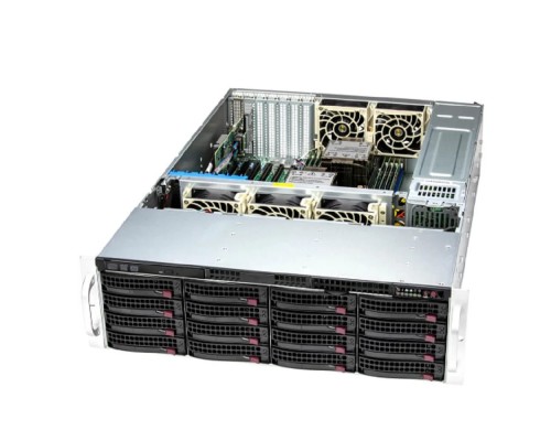 [Сервер] Storage SuperServer SSG-631E-E1CR16H (X13DEI-T, CSE-836BTS-R1K23BP2) (3U, 2 x LGA-4677, 16xDDR5 Up to 4TB ECC RDIMM, 16x 3.5