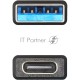Адаптер VCOM USB3.0 TypeC (F) <-->USB3.0 (M) <CA436M>