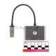 Кабель-переходник USB 3.0 (Am) --> HDMI(f)+VGA(f), Aluminum Shell, VCOM <CU322M>