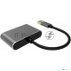 Кабель-переходник USB 3.0 (Am) --> HDMI(f)+VGA(f), Aluminum Shell, VCOM <CU322M>