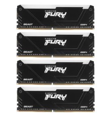 Kingston DDR4 32Gb 4x8GB 3200MHz KF432C16BB2AK4/32 Fury Beast RGB RTL Gaming PC4-25600 CL16 DIMM 288-pin 1.35В dual rank с радиатором Ret