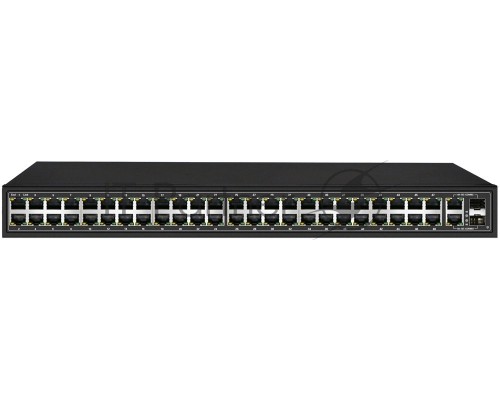 Коммутатор OSNOVO SW-64822(700W) 48 портовый PoE коммутатор, 48*10/100 Base-T PoE, 2*GE Combo Uplink, PoE на порт до 30W, суммарная мощность PoE до 700W