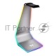 Подставка для полноразмерных наушников или игровой гарнитуры Thermaltake Argent HS1 RGB/HS1 Headset Stand/Space Grey/Aluminum/RGB/USB 3.0 x 2/Audio 3.5 x 1/SW Control GEA-HS1-THSSIL-01