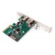 Контроллер USB  Gembird SPCR-02, в PCI, порты: 2 внешн. USB 3.0 Type-C