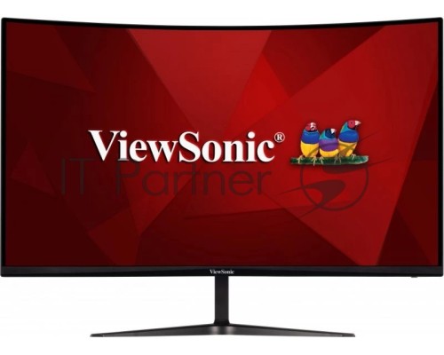 Монитор жидкокристаллический ViewSonic LCD 32'' [16:9] 1920х1080(FHD) VA, Curved, nonGLARE, 300cd/m2, H178°/V178°, 4000:1, 80M:1, 16,7 миллионов цветов, 1ms, VGA, 2xHDMI, DP, Tilt, Speakers, 3Y, Black