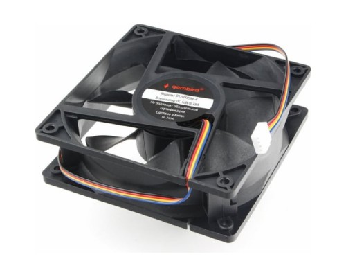 [Вентилятор] Gembird Вентилятор 120x120x38 втулка 4 pin провод 40 см [D12038SM-4]