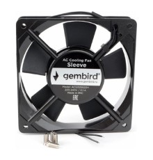 Gembird Вентилятор 120x120x25 AC 220 втулка 2 pin провод 30 см [AC12025S22H]