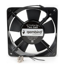 Вентилятор Gembird 120x120x25 AC 220 подшипник 2 pin провод 30 см [AC12025B22H]