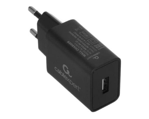 [Аксессуар] Cablexpert Зарядное устройство 5Вт, 1А, 1xUSB, черный, пакет (MP3A-PC-21)